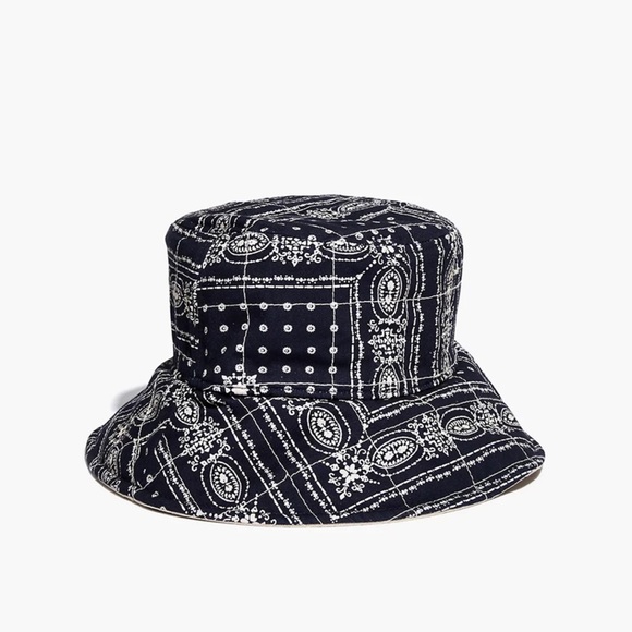 New Madewell Reversible Quilted Bucket Hat - Picture 2 of 3
